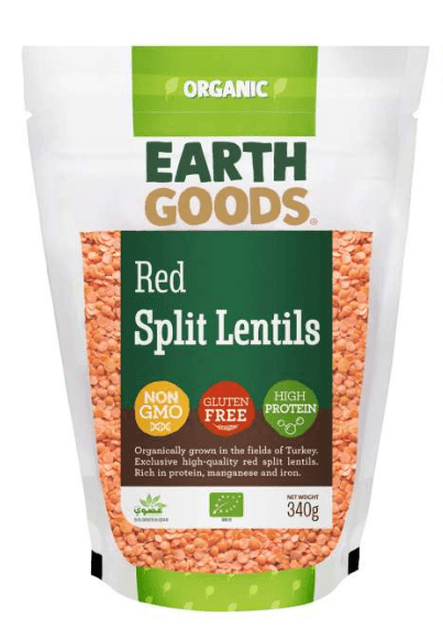 1c44e641 Organic Red Split Lentils 340g - Image 1
