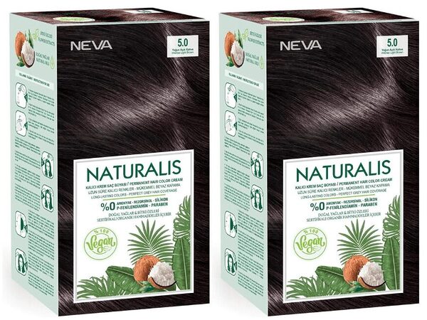 NATURALIS Vegan Hair Color Cream Intense Light Brown 5.0