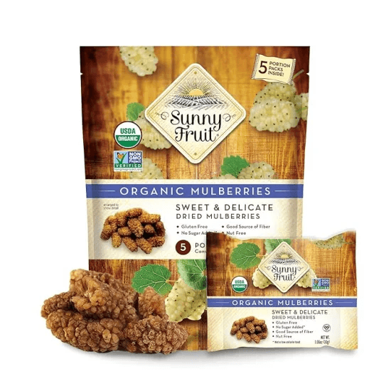 e91744d2 Sunny Fruit Organic Mulberries 150g 150g - Image 1