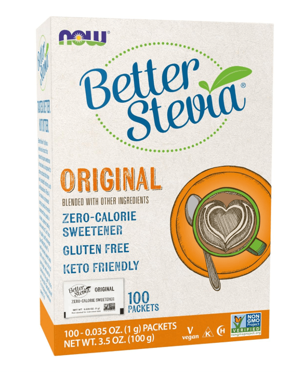 ed363c20 NOW Organic Better Stevia – 100 Packets - Image 1