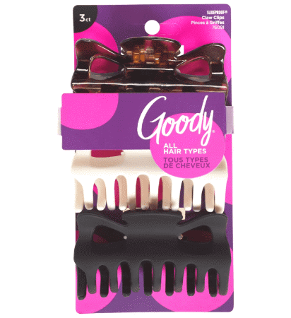 Goody Classics Large Rectangle Claw Clip 3 CT