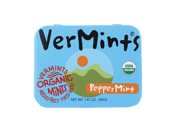 Vermints Organic Peppermint Mints 40g Gluten Free Vegan