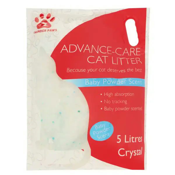image.png Thunder Paws Advance Care Baby Powder Crystal Cat Litter 5L - Image 1