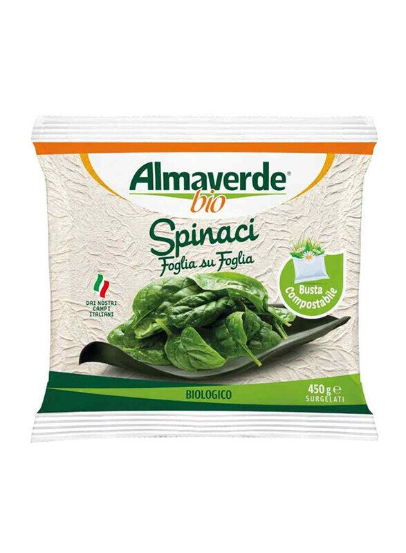 image.png ALMAVERDE BIO Organic Spinach Leaf On Leaf 450g - Image 1