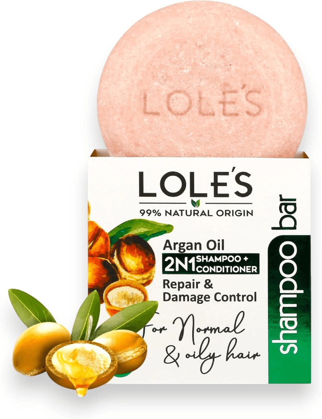 00975802 Natural Argan Oil 2in1 Shampoo and conditioner Bar 100G - Image 1