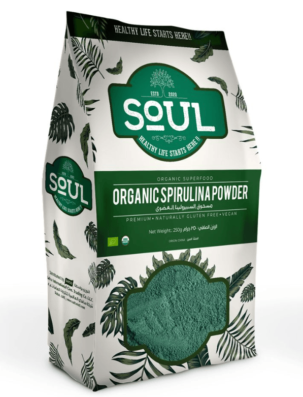 383bbbcc Organic Spirulina Powder Soul 250GM - Image 1