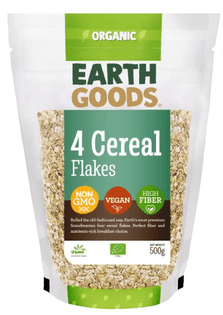 3bcb782a Organic 4 Cereal Flakes 500g - Image 1