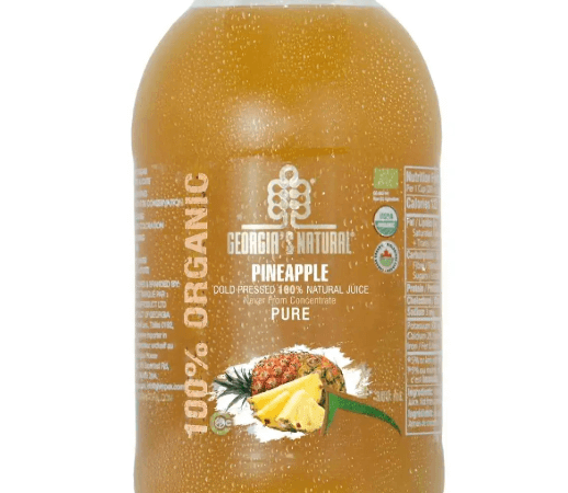 Georgia Organic Cold Pressed Natural Pure Pineapple Juice 300ml