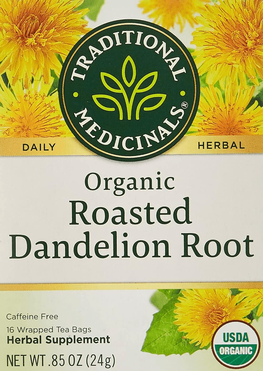 5738b1bf Traditional Medicinals Organic Roasted Dandelion Root – 16 Tea Bags - Image 1