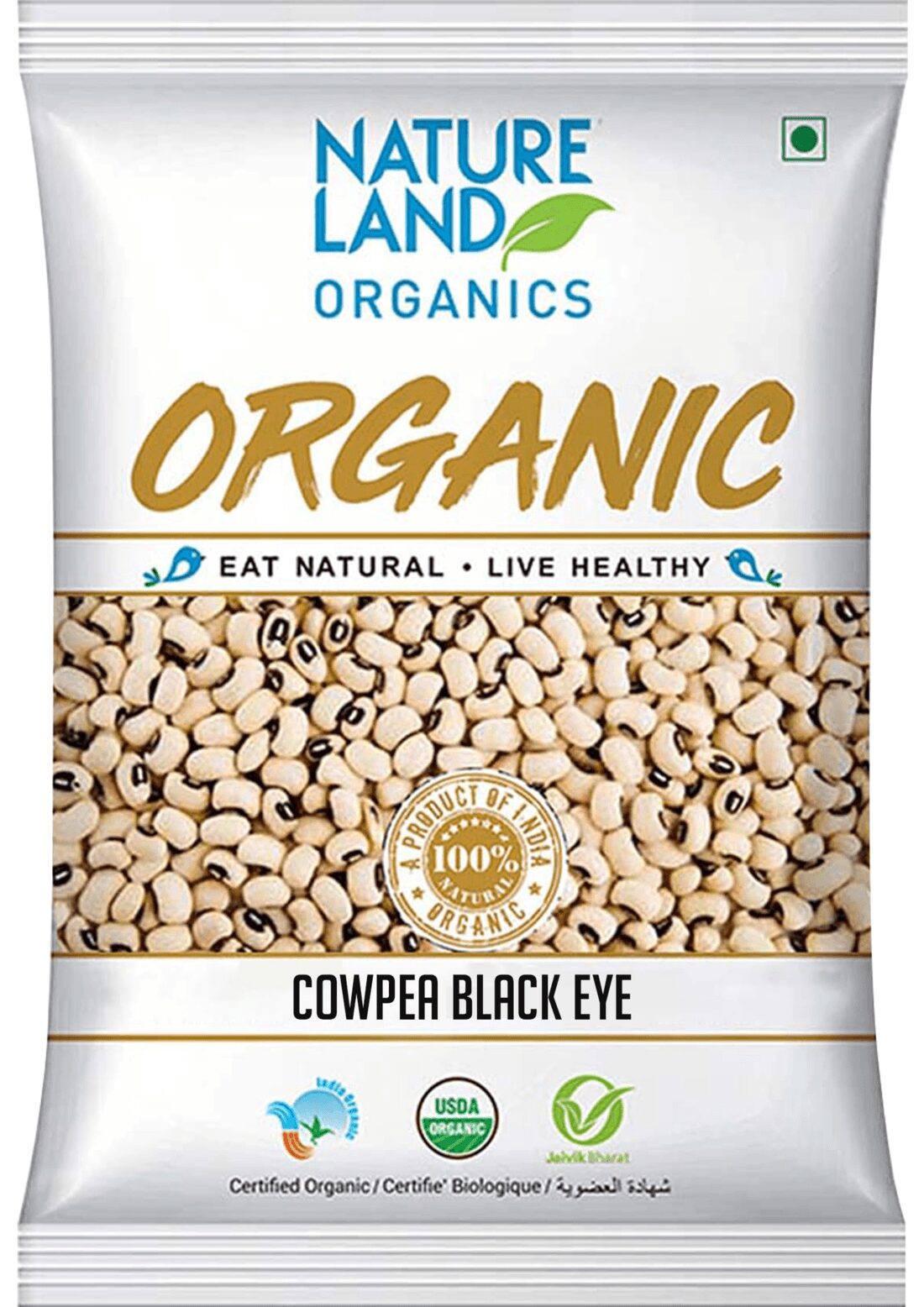 ca1f6349 Natureland Organic Cowpea Black Eye – 500g - Image 1