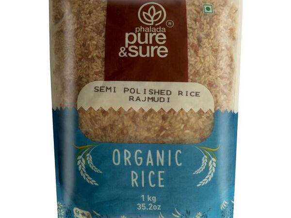 PURE&SURE - Organic Semi Polished Rice RAJMUDI 1 Kg