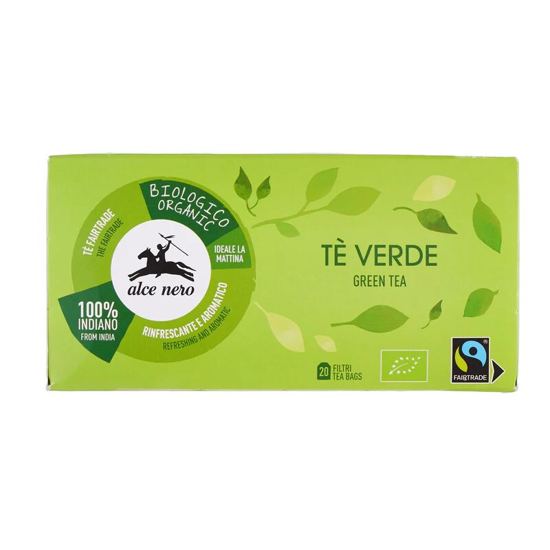 image.png Alce Nero Organic Fairtrade Green Tea – 35g - Image 1
