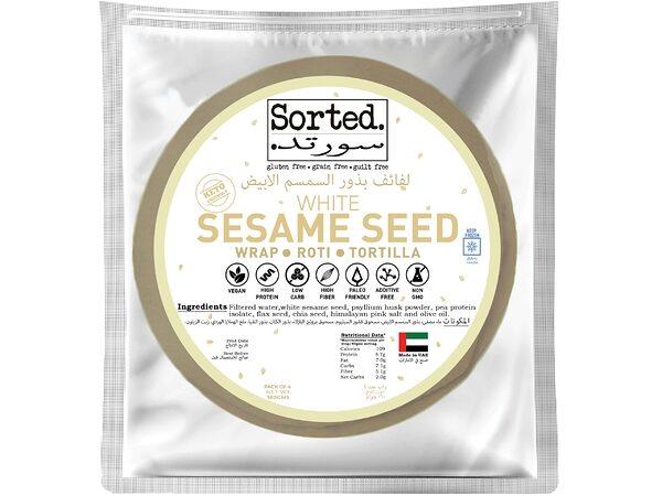 Sorted White Sesame Wrap with Pea Protein