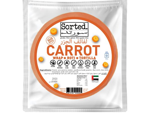 Sorted Carrot Wrap with Pea Protein