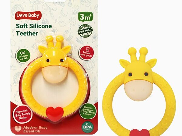 Love Baby Soft Silicone Teether Giraffe 1s